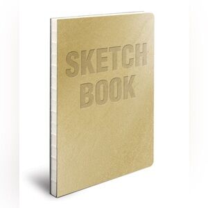 metallic gold hardcover sketchbook-“deconstructed”/coptic bound-NWT-2 available